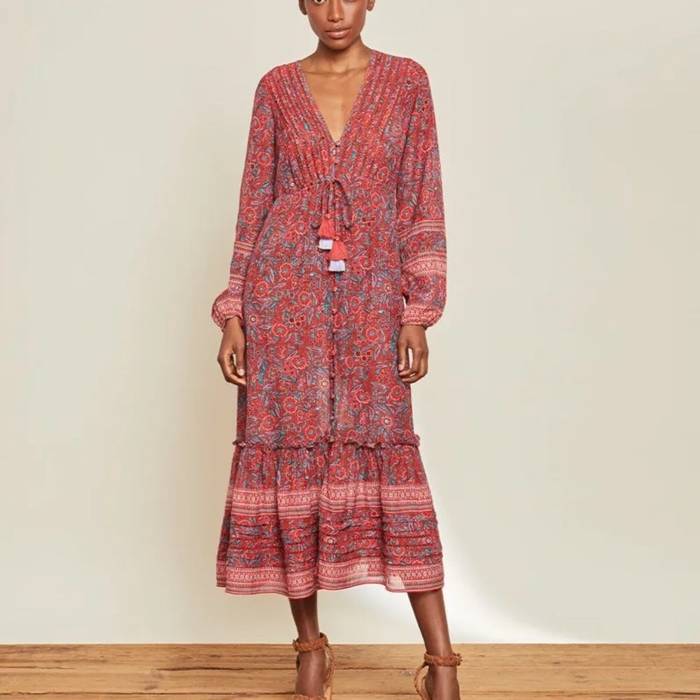 Veronica Beard Vani Dress Floral Midi Dress